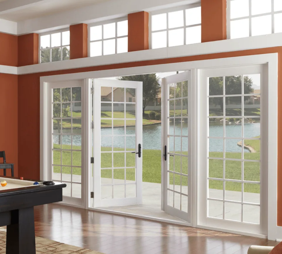 Classic French Doors with Grid Pattern